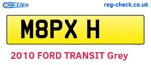 M8PXH are the vehicle registration plates.