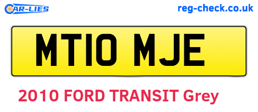 MT10MJE are the vehicle registration plates.