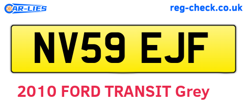 NV59EJF are the vehicle registration plates.