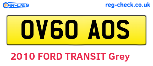 OV60AOS are the vehicle registration plates.