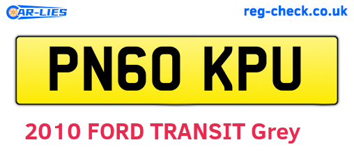 PN60KPU are the vehicle registration plates.