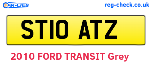 ST10ATZ are the vehicle registration plates.