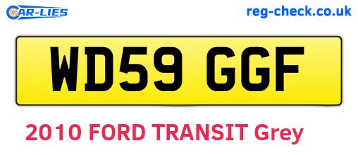 WD59GGF are the vehicle registration plates.
