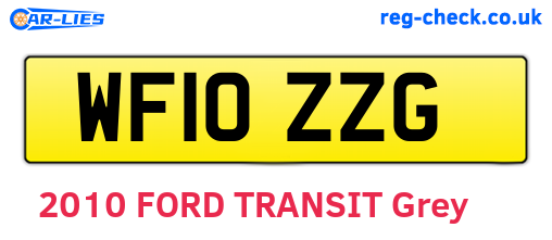 WF10ZZG are the vehicle registration plates.