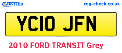 YC10JFN are the vehicle registration plates.
