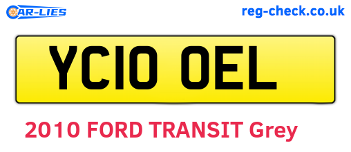 YC10OEL are the vehicle registration plates.