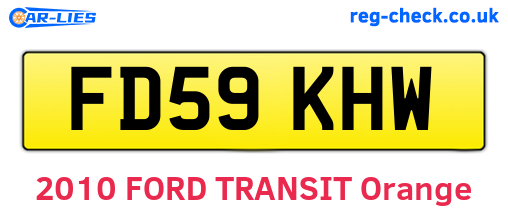 FD59KHW are the vehicle registration plates.