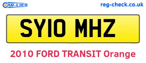 SY10MHZ are the vehicle registration plates.