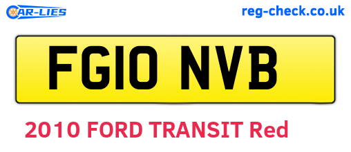 FG10NVB are the vehicle registration plates.