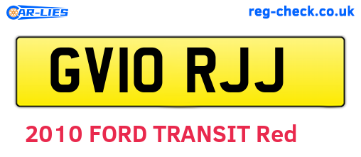 GV10RJJ are the vehicle registration plates.