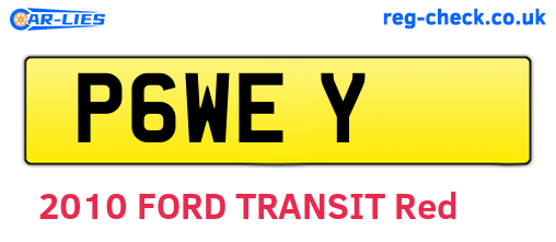 P6WEY are the vehicle registration plates.