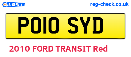PO10SYD are the vehicle registration plates.