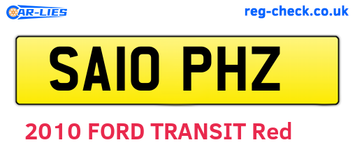 SA10PHZ are the vehicle registration plates.