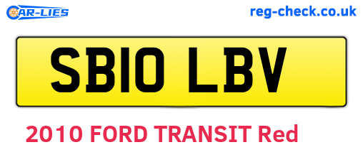 SB10LBV are the vehicle registration plates.
