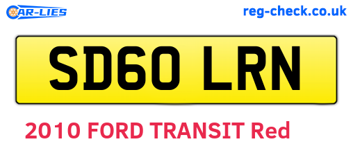SD60LRN are the vehicle registration plates.