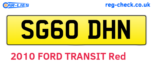 SG60DHN are the vehicle registration plates.