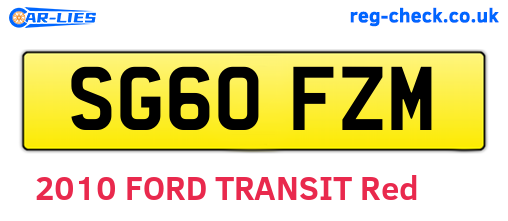 SG60FZM are the vehicle registration plates.