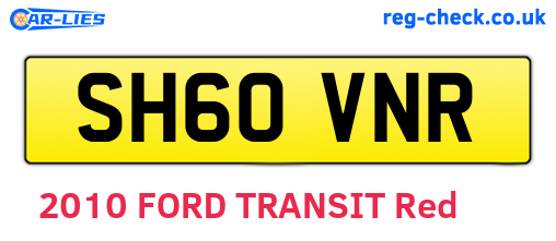 SH60VNR are the vehicle registration plates.