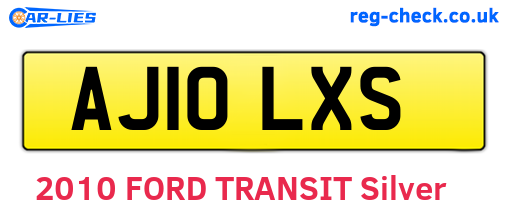 AJ10LXS are the vehicle registration plates.