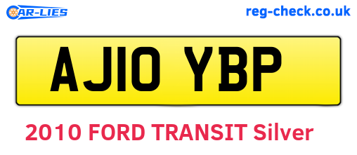 AJ10YBP are the vehicle registration plates.