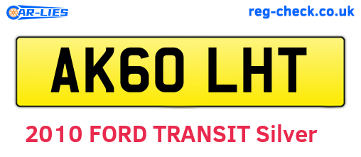 AK60LHT are the vehicle registration plates.