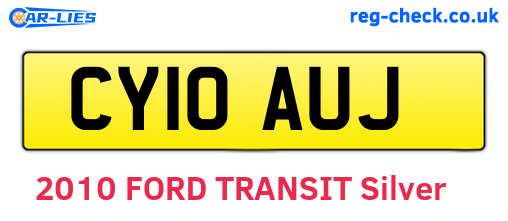 CY10AUJ are the vehicle registration plates.