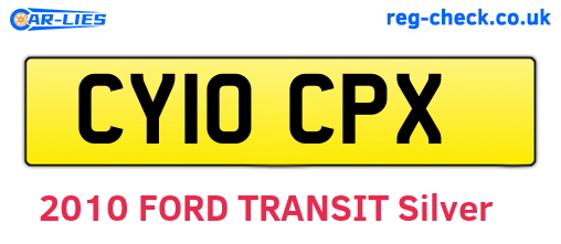 CY10CPX are the vehicle registration plates.