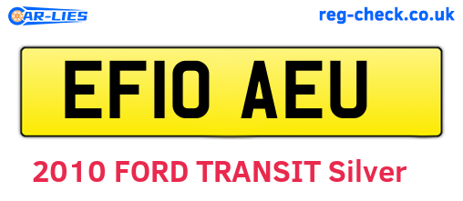 EF10AEU are the vehicle registration plates.