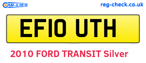 EF10UTH are the vehicle registration plates.