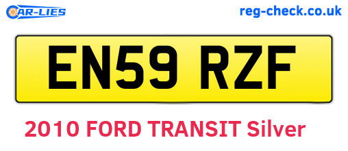EN59RZF are the vehicle registration plates.