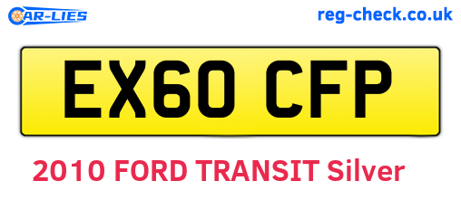 EX60CFP are the vehicle registration plates.