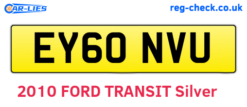 EY60NVU are the vehicle registration plates.