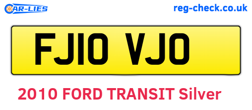 FJ10VJO are the vehicle registration plates.