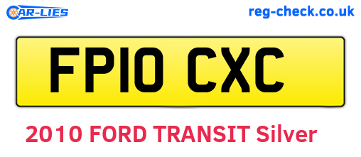 FP10CXC are the vehicle registration plates.