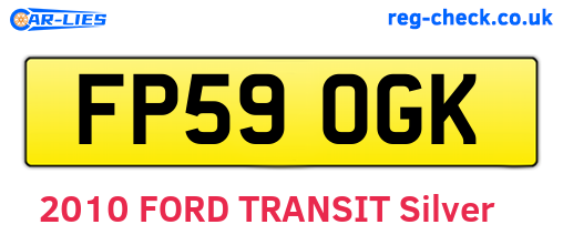 FP59OGK are the vehicle registration plates.