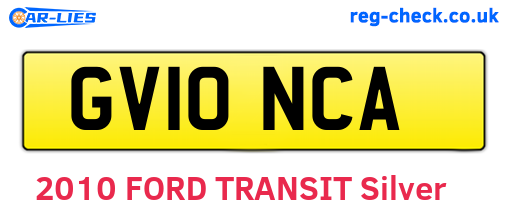 GV10NCA are the vehicle registration plates.