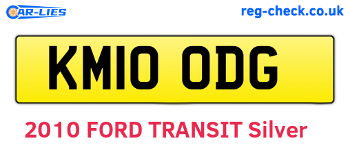KM10ODG are the vehicle registration plates.