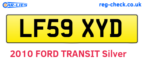 LF59XYD are the vehicle registration plates.