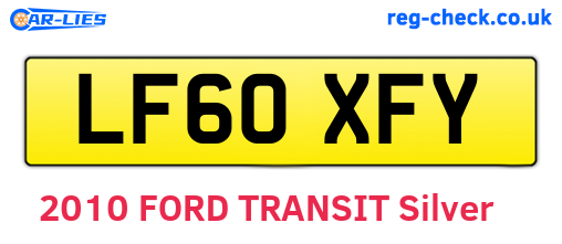 LF60XFY are the vehicle registration plates.