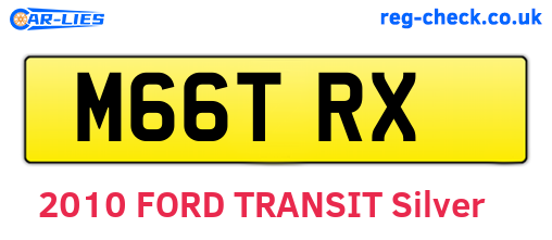 M66TRX are the vehicle registration plates.