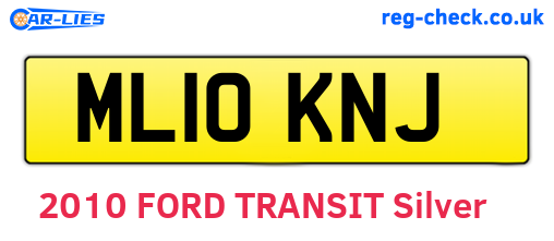 ML10KNJ are the vehicle registration plates.
