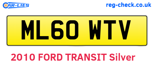 ML60WTV are the vehicle registration plates.