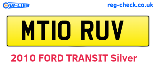 MT10RUV are the vehicle registration plates.