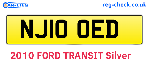 NJ10OED are the vehicle registration plates.