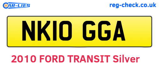 NK10GGA are the vehicle registration plates.