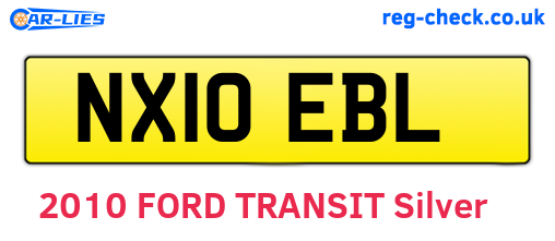 NX10EBL are the vehicle registration plates.