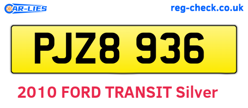 PJZ8936 are the vehicle registration plates.