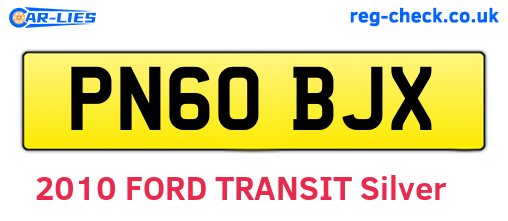 PN60BJX are the vehicle registration plates.