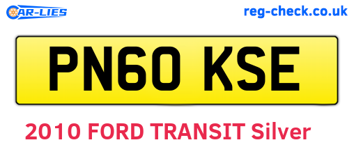 PN60KSE are the vehicle registration plates.