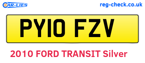 PY10FZV are the vehicle registration plates.